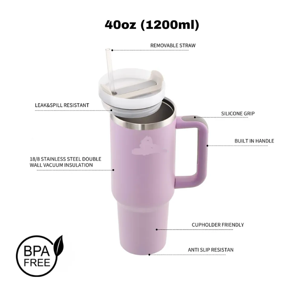 1200Ml Leakproof Insulated Travel Tumbler Mug