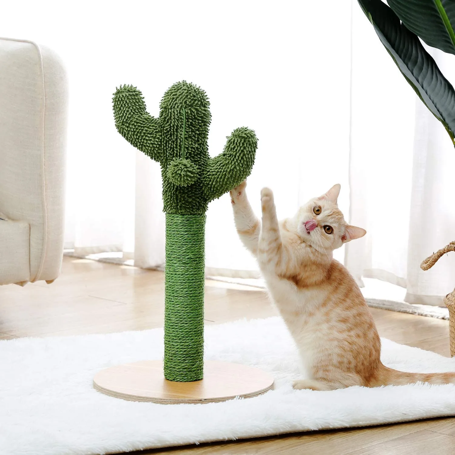 20.7" Cactus Cat Scratching Post / Tree / Pole - Green