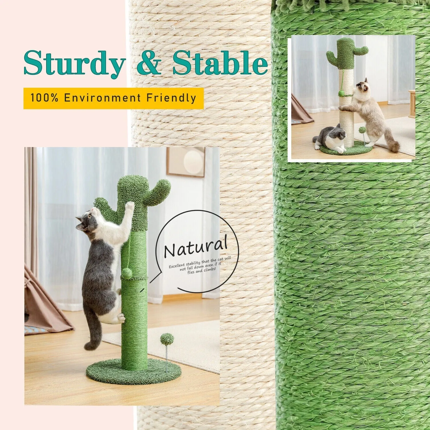 33.5" Cactus Cat Scratching Post / Tree / Pole