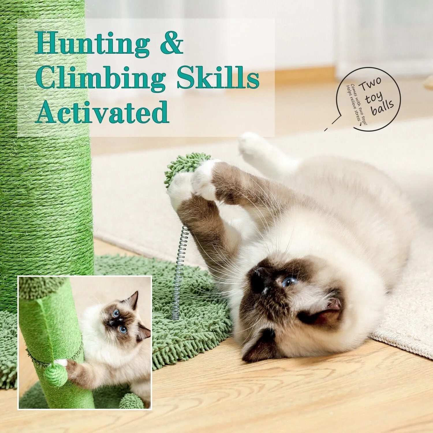 33.5" Cactus Cat Scratching Post / Tree / Pole