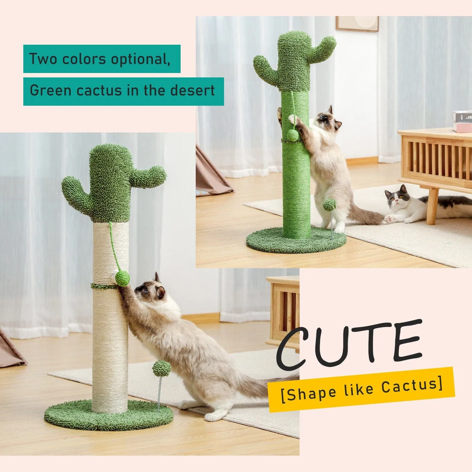 33.5" Cactus Cat Scratching Post / Tree / Pole