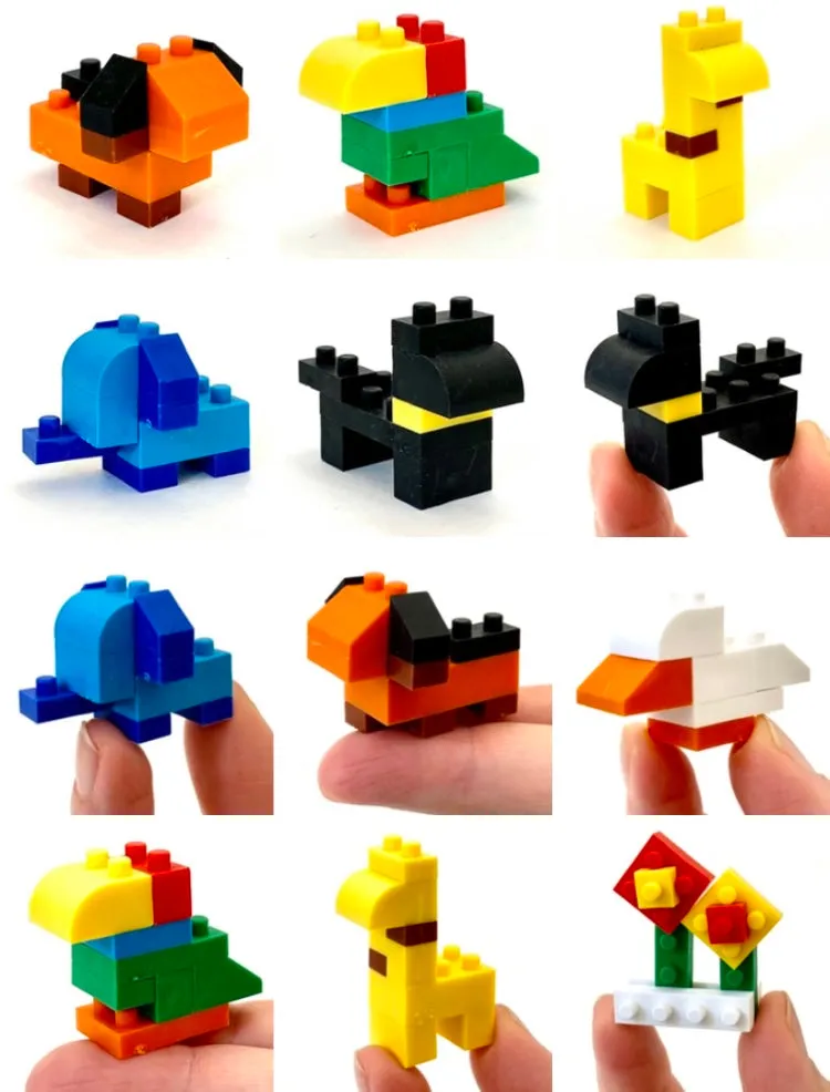38281 IWAKO BLOCK ANIMALS ERASERS-60