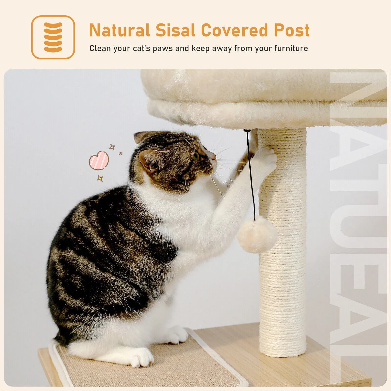 43.3" Cat Scratching Post / Tree / Pole