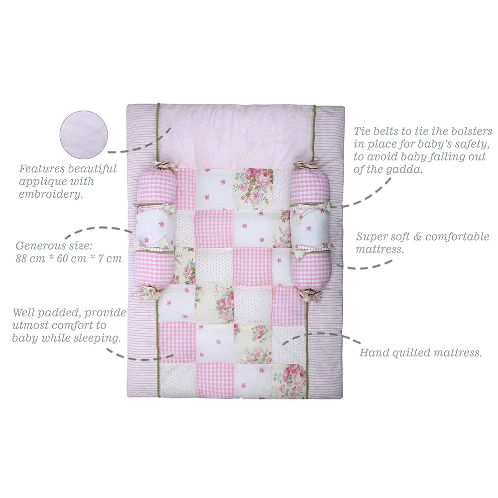 Abracadabra Cotton Bedding/Gadda Set Vintage Theme - Light Pink