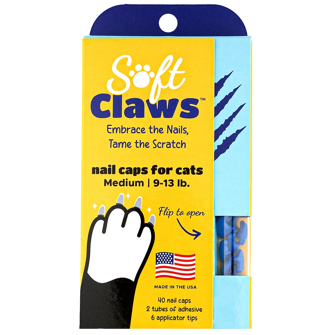 Blue Feline Medium Nail Caps by Soft Claws