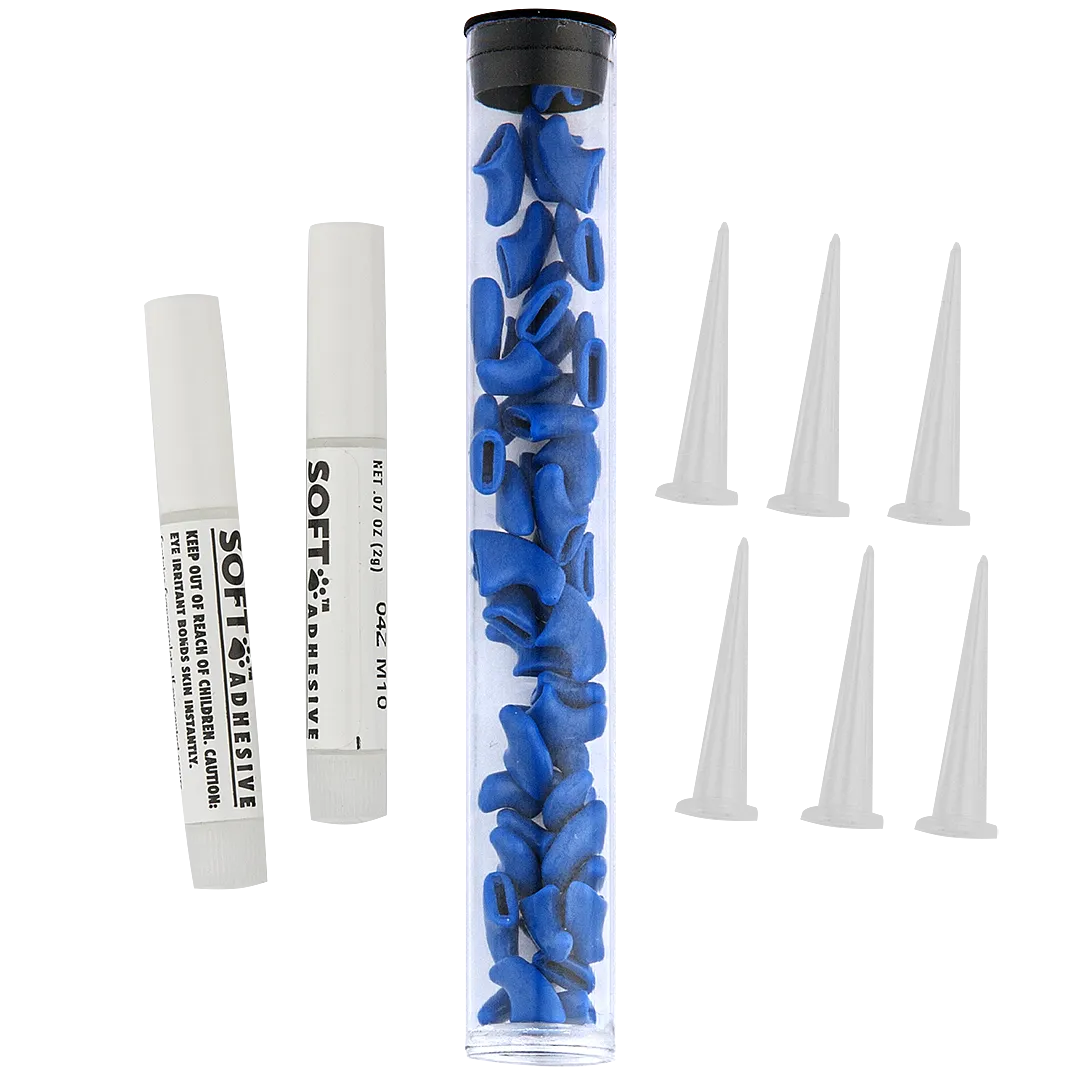 Blue Feline Medium Nail Caps by Soft Claws