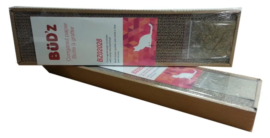 BUDZ Cardboard Scratch Post with Catnip