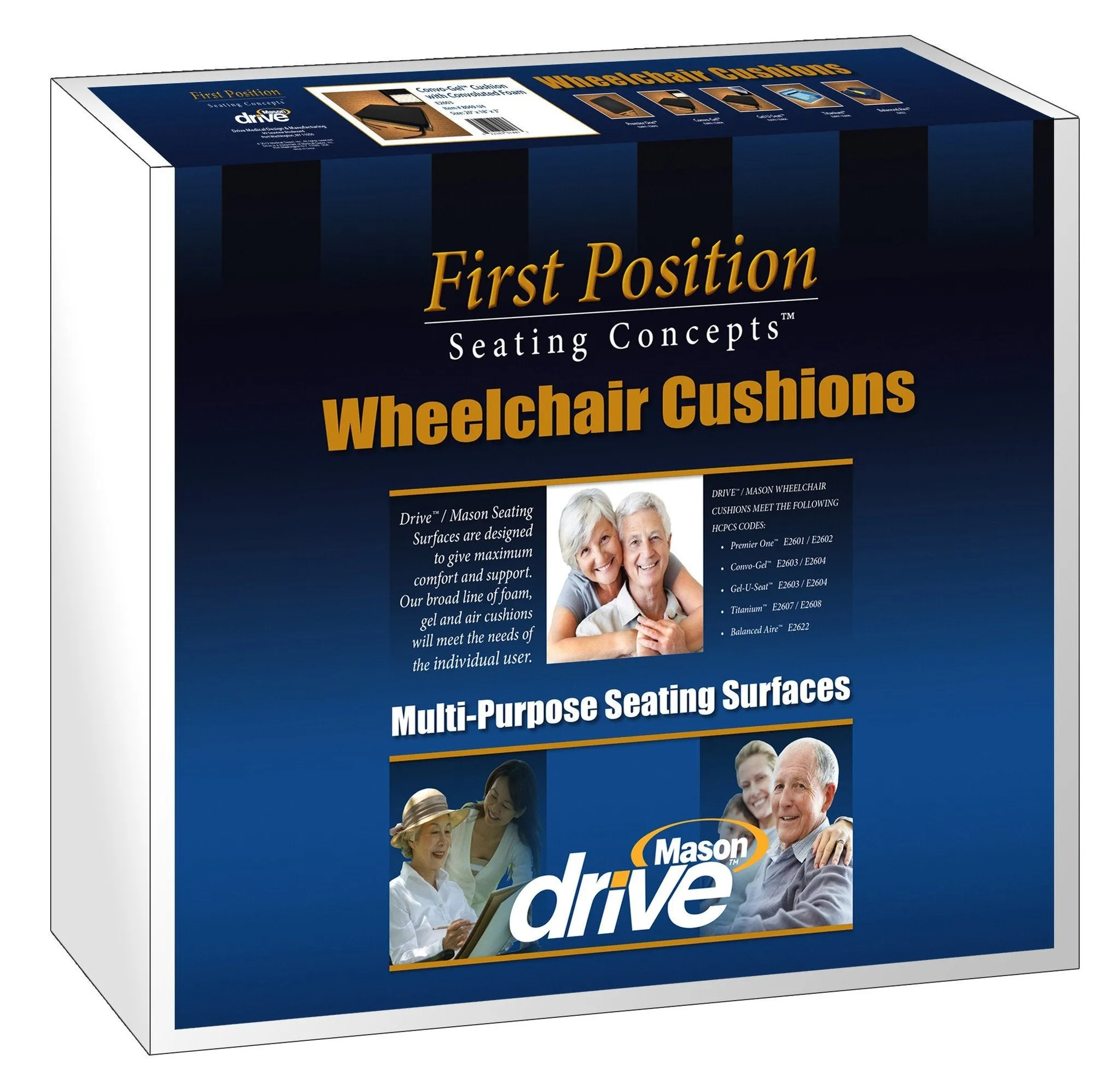 Gel-U-Seat™ Skin Protection 3" Gel/Foam Wheelchair Cushion