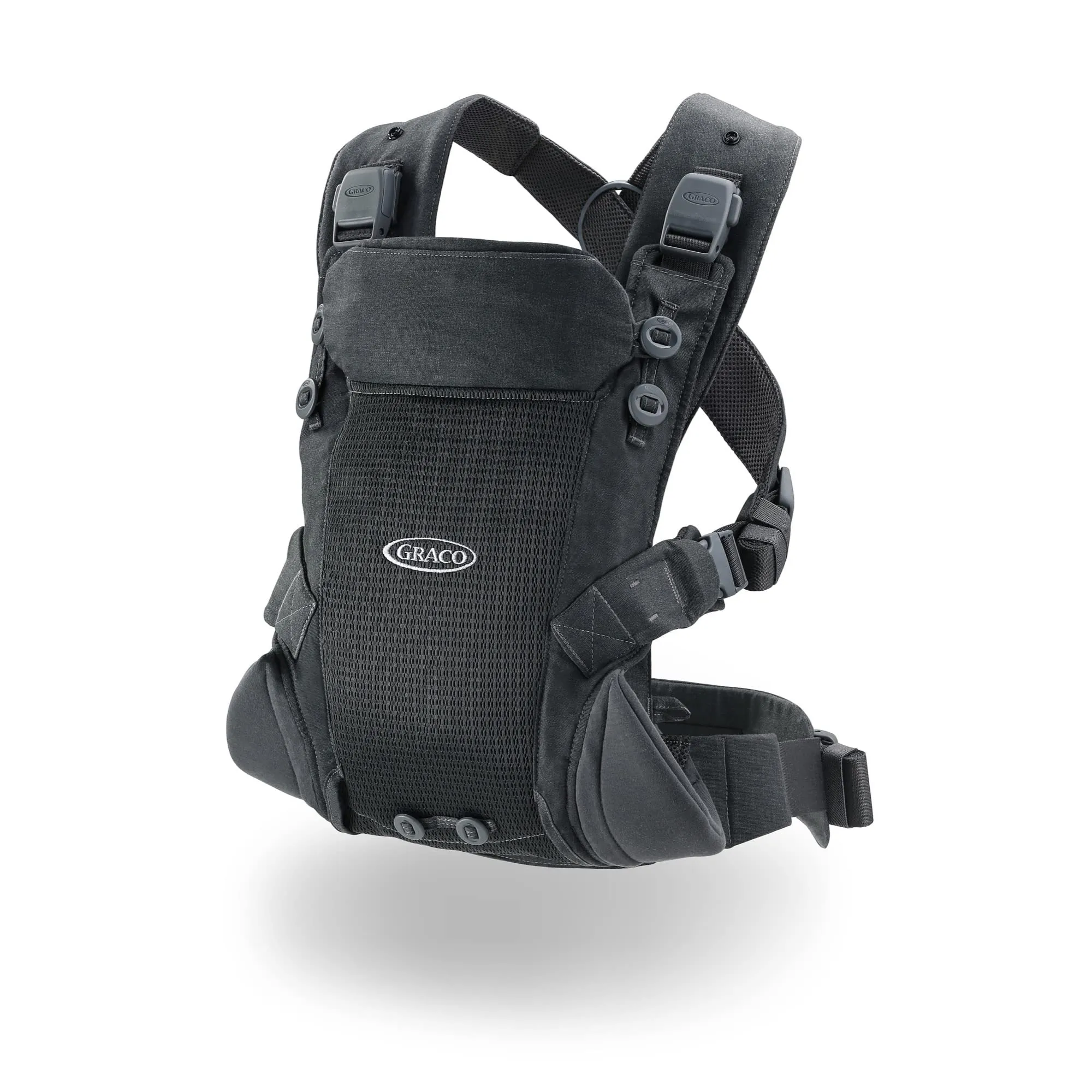 Graco Cradle Me Lite 3 in 1 Baby Carrier - Charcoal Grey, Supports 3.6-13.6 kg (8-30 lb)