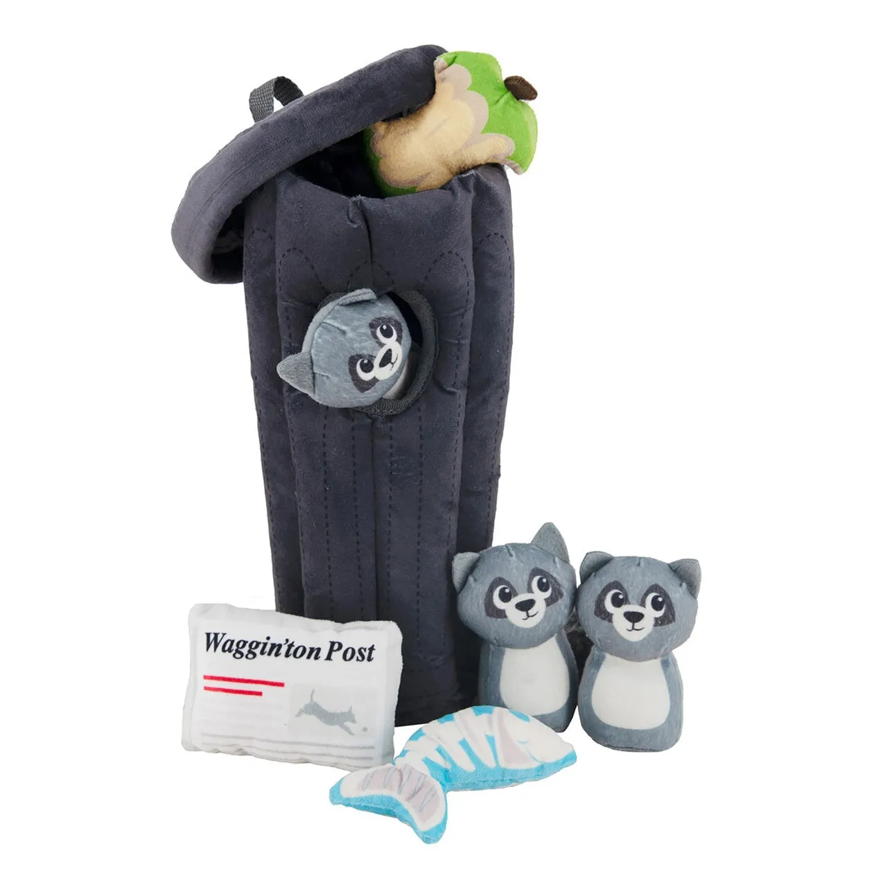 Hide A Raccoon Plush Dog Toy