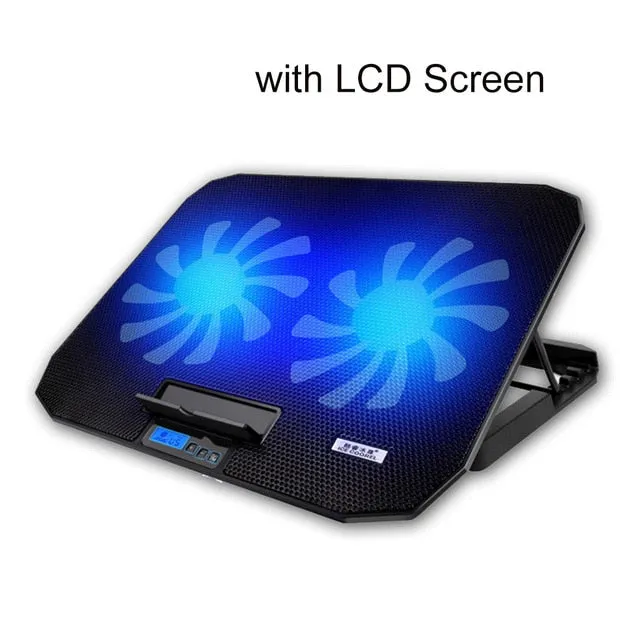 Jelly Comb Gaming Laptop Cooler Adjustable Speed 2 USB Ports and 2 Cooling Fan Laptop Cooling Pad Notebook Stand for 12-17 inch