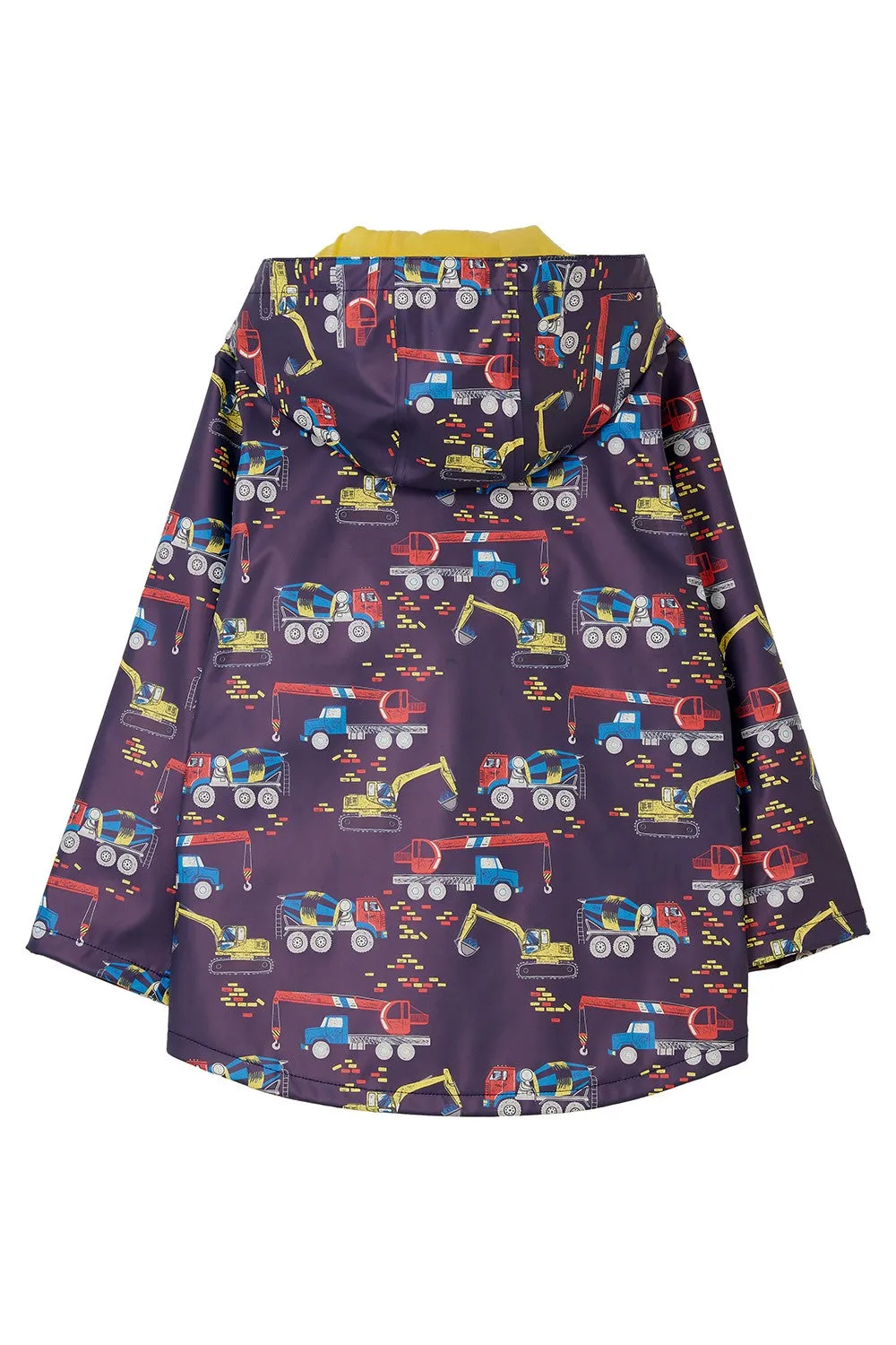 Lighthouse Kids Anchor Waterproof Jacket With All Over Digger And Lorry Print-NAVY