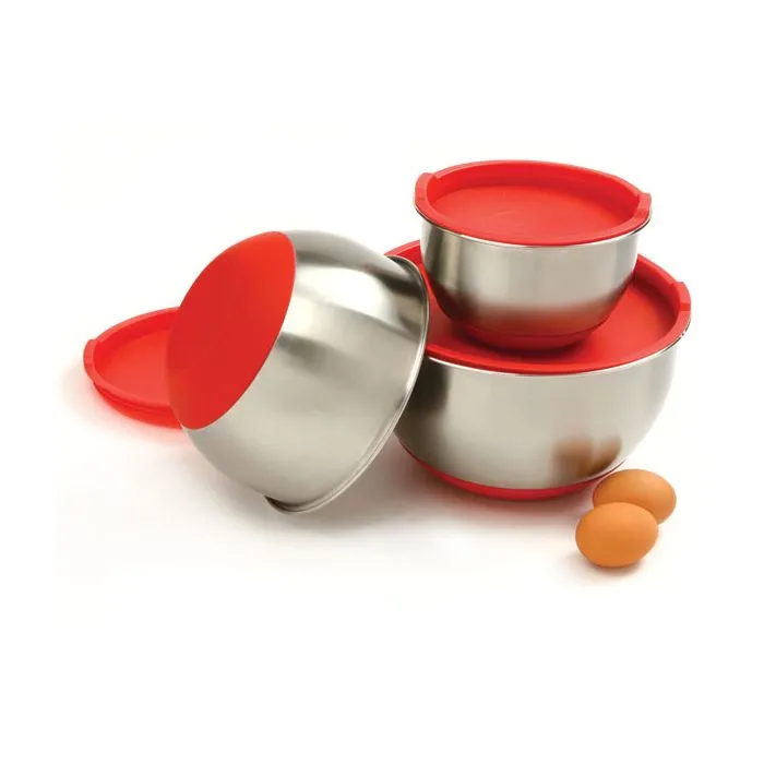 Norpro - Stainless Steel Grip Bowls with Lids