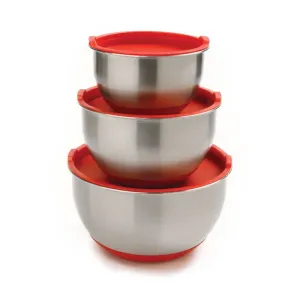 Norpro - Stainless Steel Grip Bowls with Lids