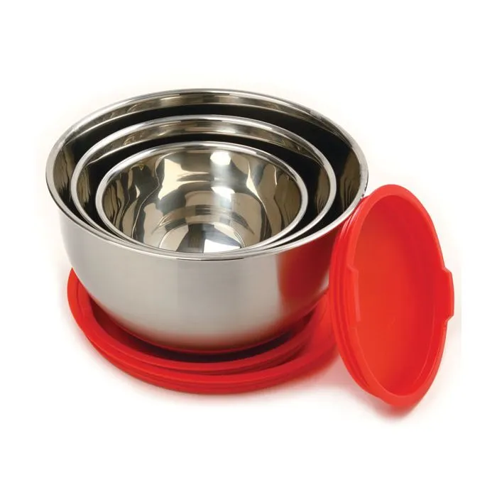 Norpro - Stainless Steel Grip Bowls with Lids