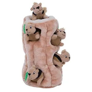 Outward Hound Hide-A-Squirrel Interactive Squeaky Plush Dog Toy