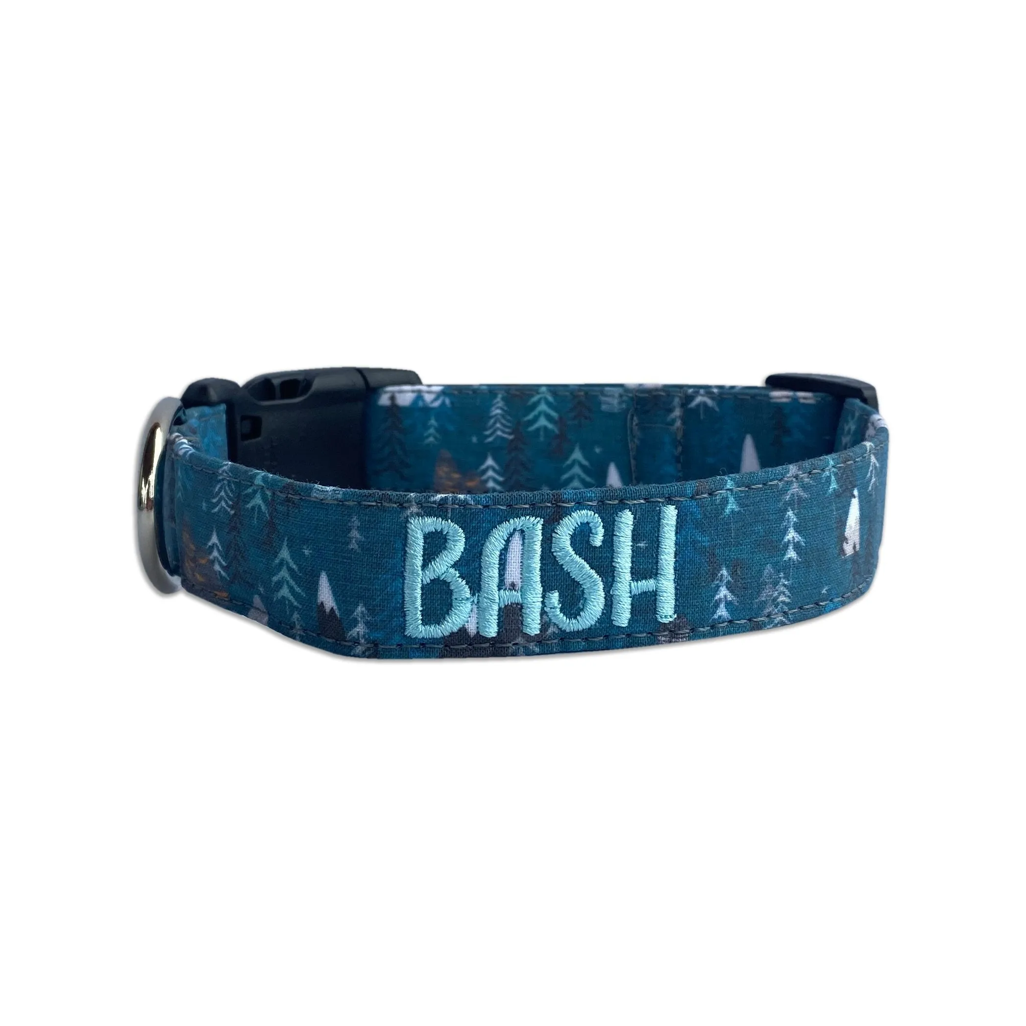 Personalized Dog Collar | Dark Turqoise Mountain Dog Collar | Duke & Fox®