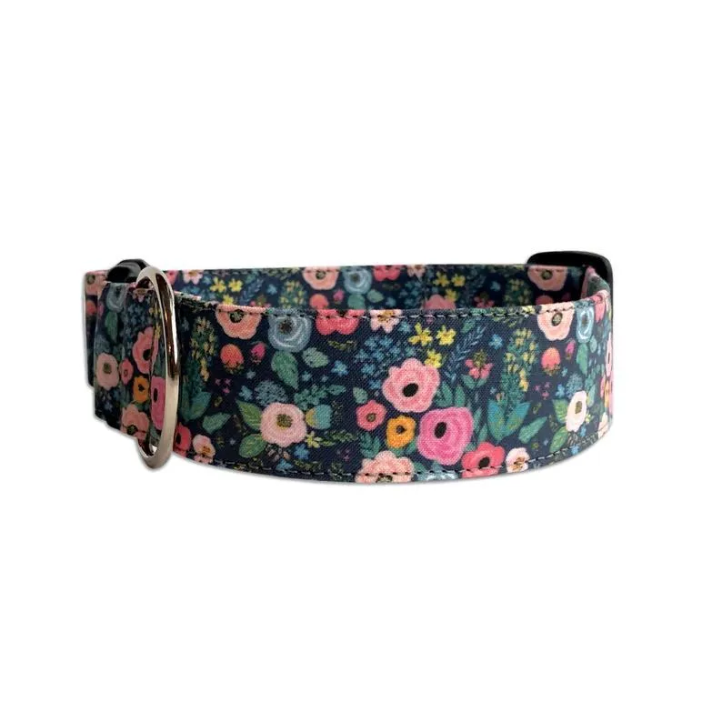 Personalized Dog Collar | Navy Bouquet Dog Collar | Duke & Fox®