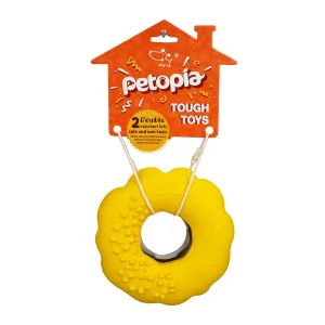 Petopia Tough Mochi Donut Rubber Dog Toy Assorted Colours^^^