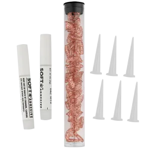 Pink Sparkle Feline Medium Nail Caps by Soft Claws