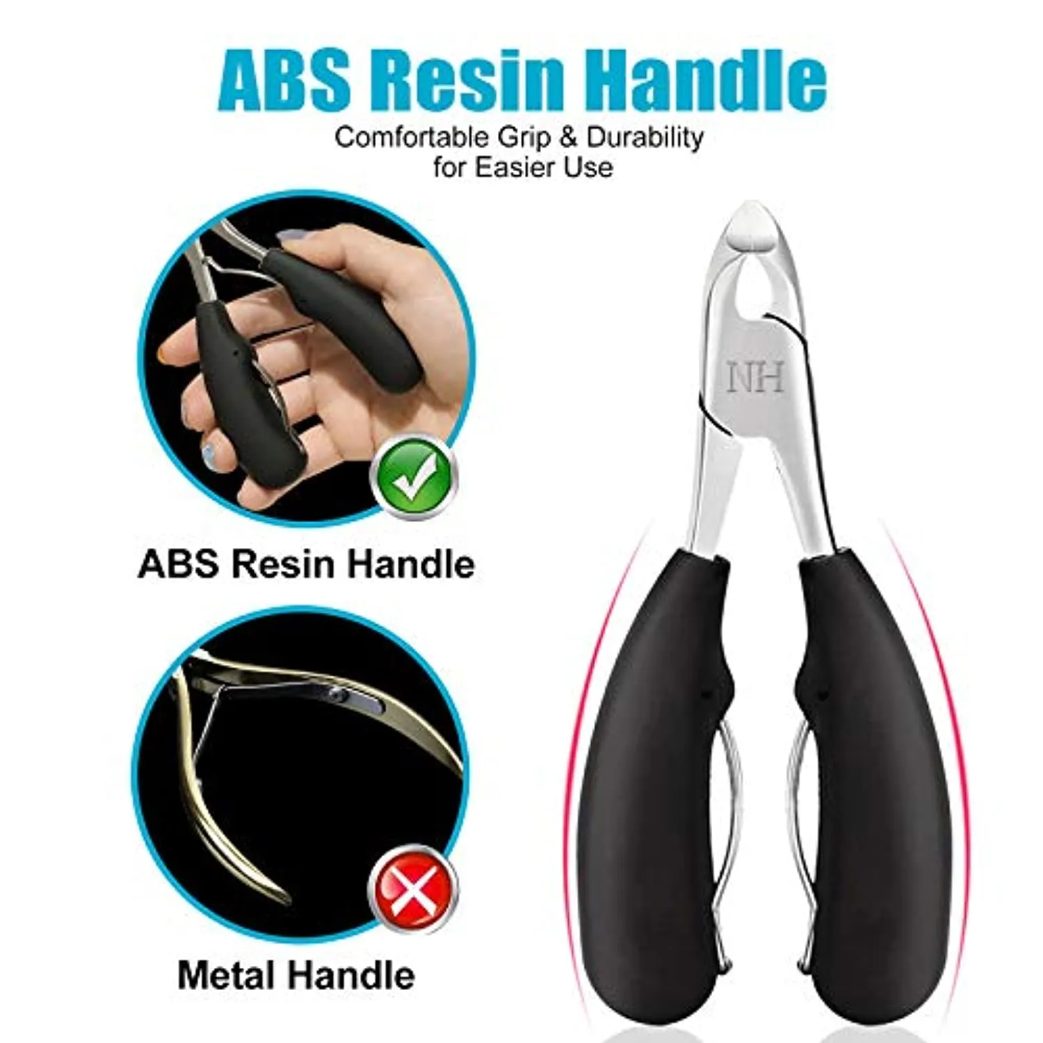 Podiatrist Toenail Clippers, Professional Thick & Ingrown Toe Nail Clippers for Men & Seniors, Pedicure Clippers Toenail Cutters, Super Sharp Curved Blade Grooming Tool