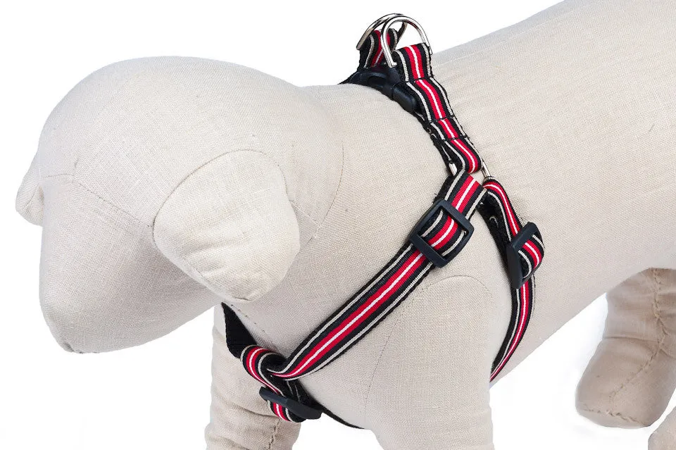 Red/Black/Tan Stripe Dog Harness - 606