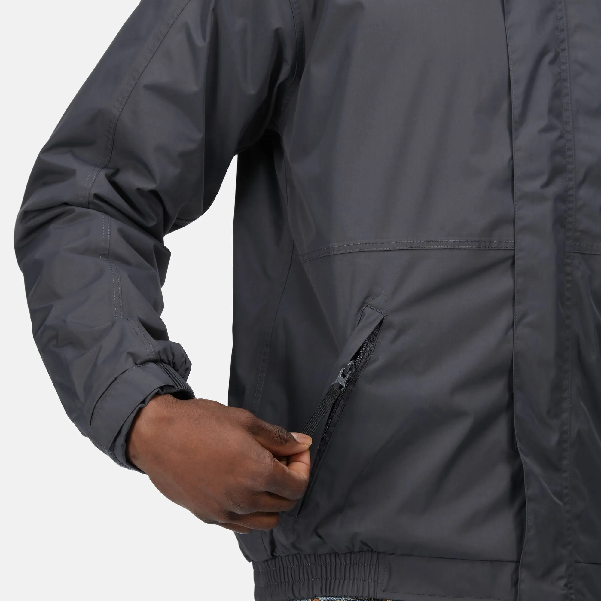 Regatta Mens Eco Dover Waterproof Windproof Fleece Lined Work Jacket -SEAL GREY