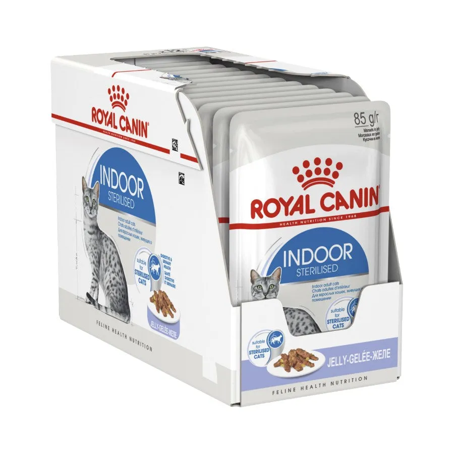 Royal Canin Indoor Jelly Adult Wet Cat Food 12 X 85g