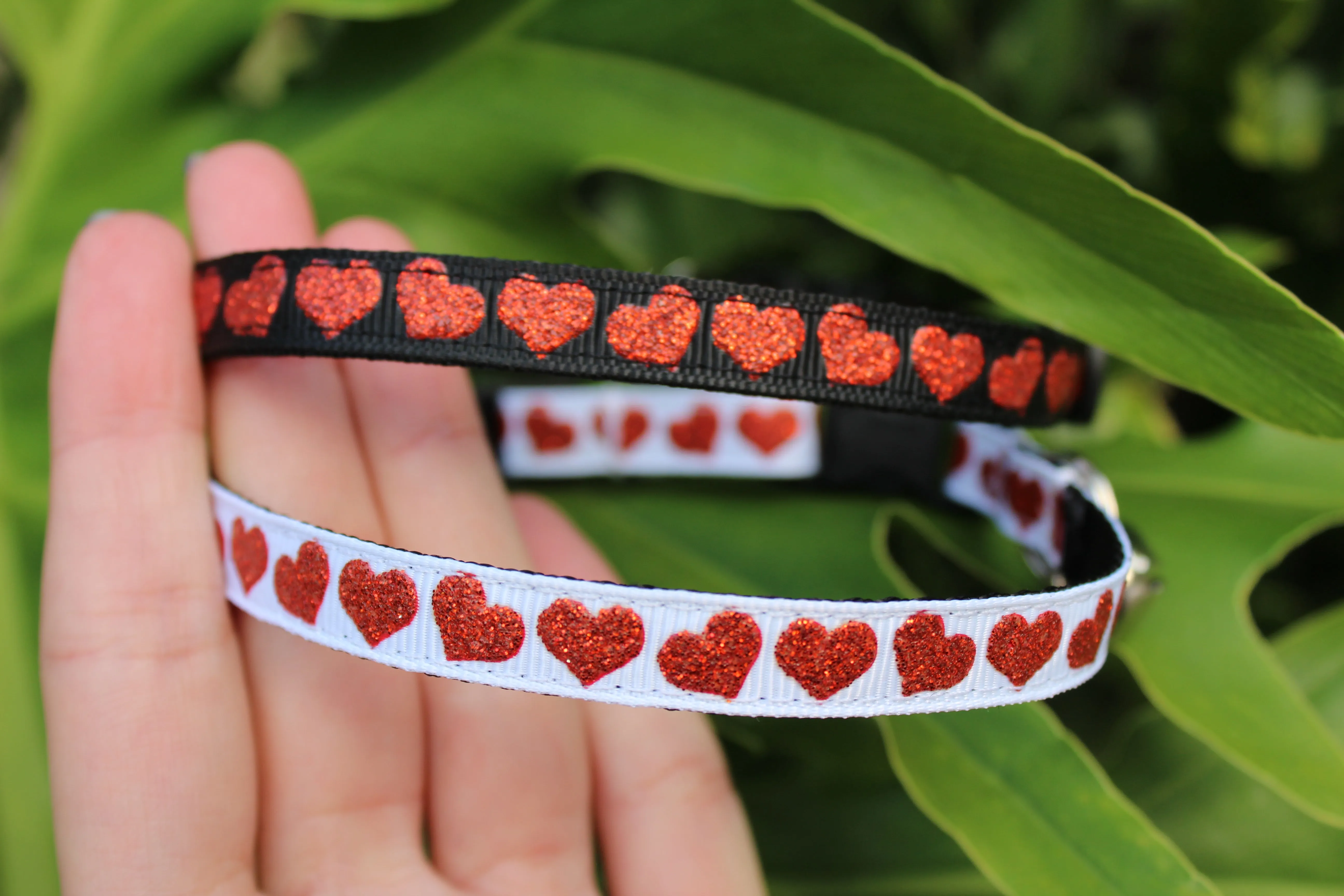 Sparkling Heart Cat Collars
