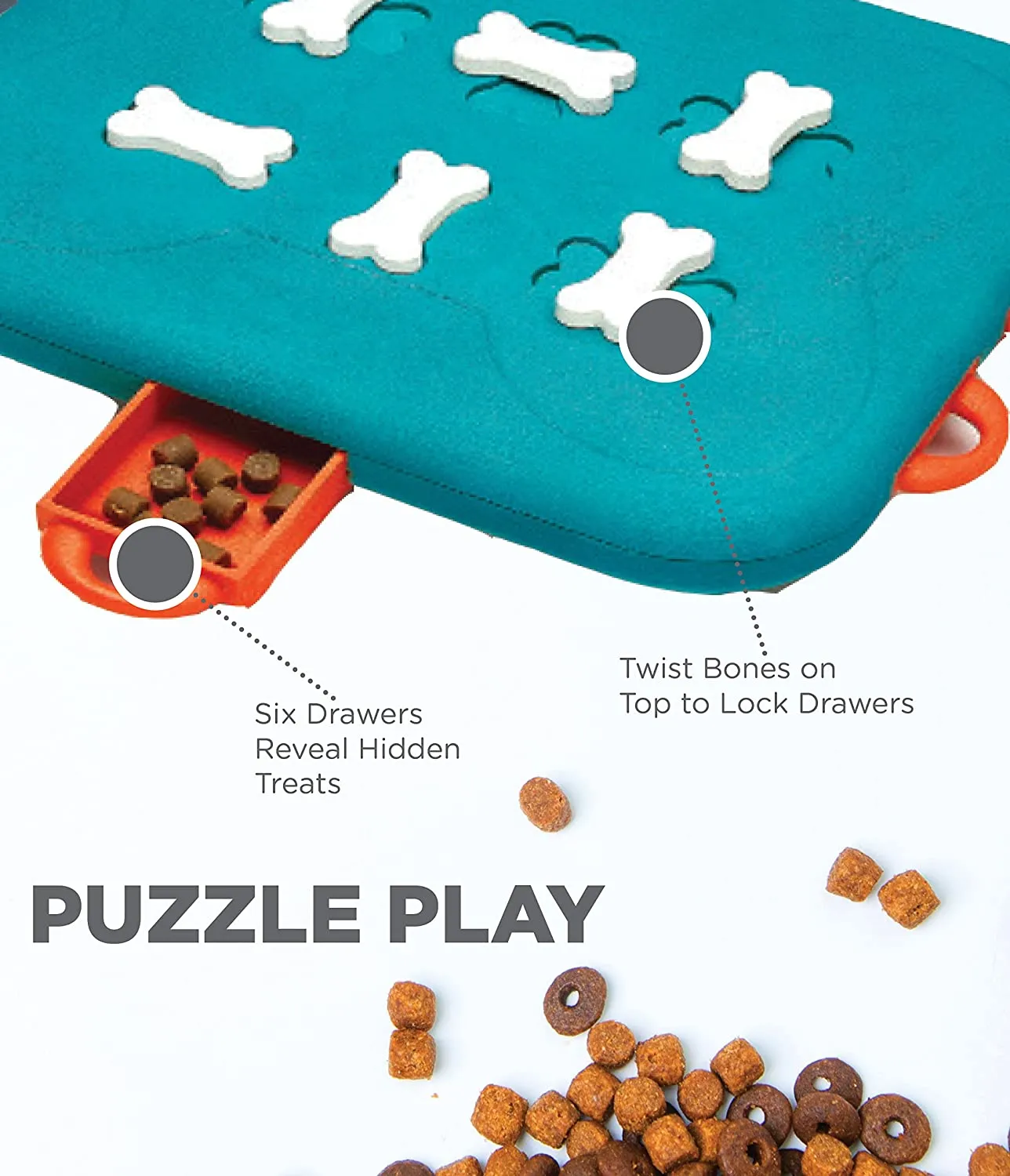 Treat Dispensing Dog Toy - Dog Casino Puzzle Toy - Level 3 - Advanced - Nina Ottosson Dog Casino Puzzle Game