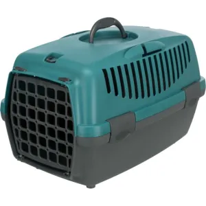 Trixie | Small Pet, Puppy & Kitten Transport Box | XS Capri 1 - Dark Grey & Petrol
