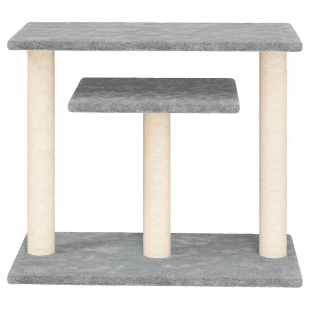 vidaXL Cat Scratching Posts with Platforms Light Grey 62.5 cm