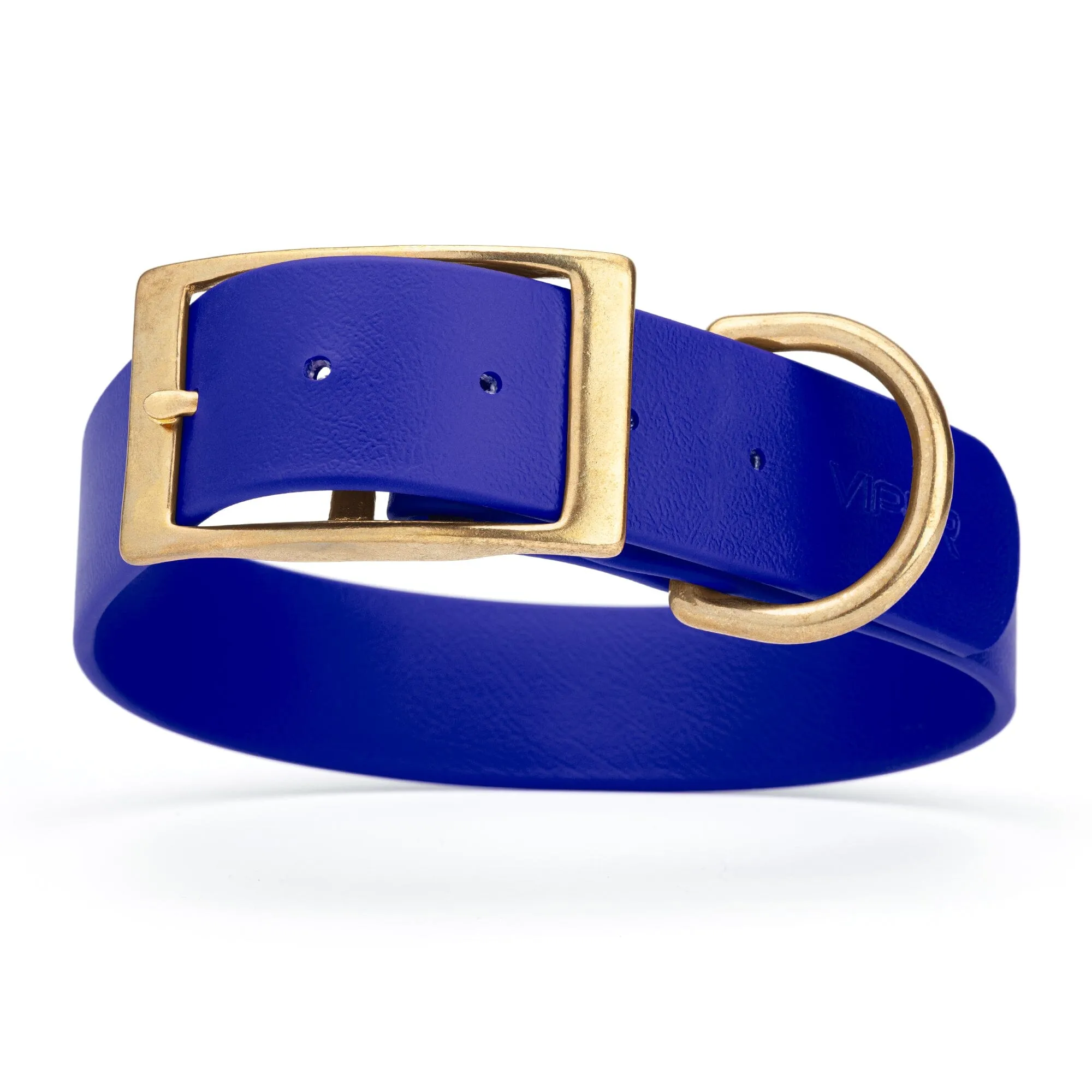 Viper Biothane Waterproof Dog Collar - Brass Hardware - Wide - Size XXL (24" - 28")