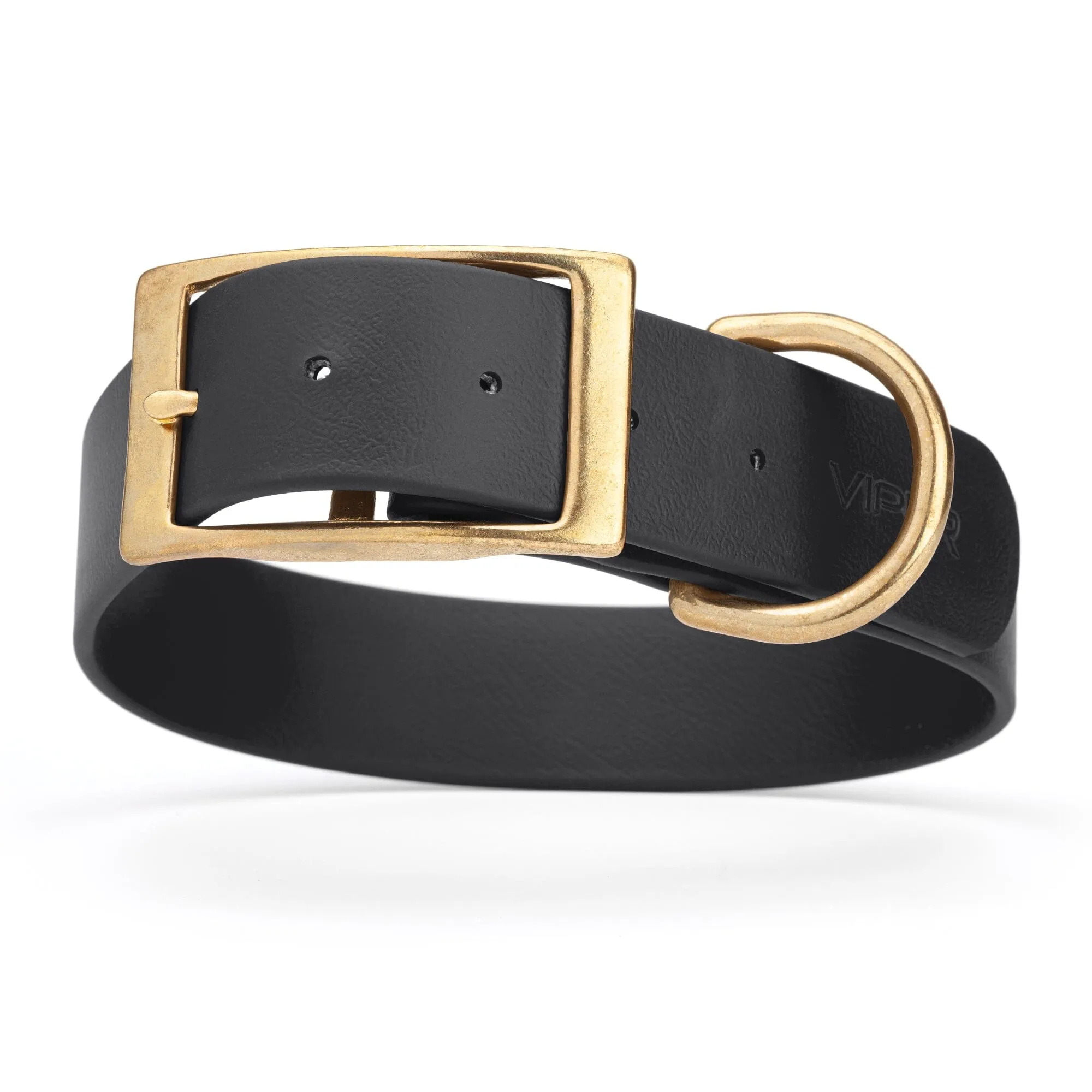 Viper Biothane Waterproof Dog Collar - Brass Hardware - Wide - Size XXL (24" - 28")
