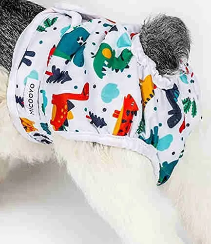 Washable Female Dog Diapers, Reusable Doggy Diapers, 3 Pack (Car)