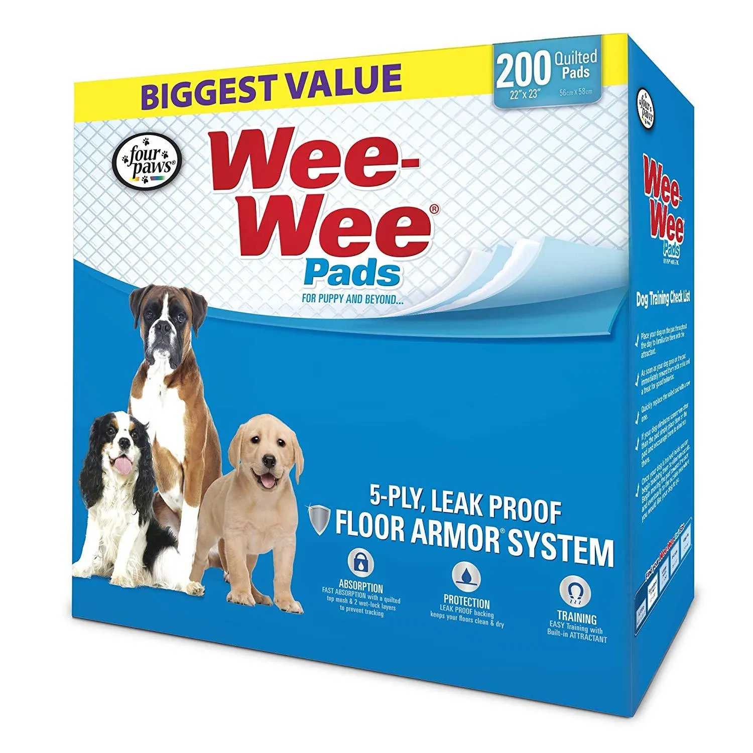 Wee-Wee Pads - Leak Proof Puppy Pads for Dogs - Various Pack Sizes Available
